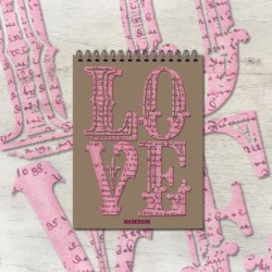 Špirálový blok A6 – LOVE