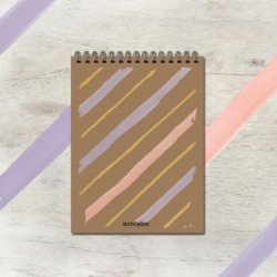 Špirálový blok A6 – PASTEL PÁSIKY